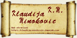Klaudija Minoković vizit kartica